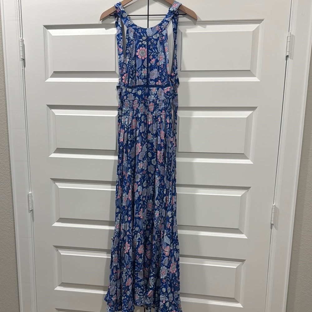 Abel the Label Floral Blue and Pink Maxi Dress